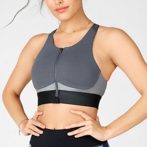 Fabletics High-Impact Zip Front Sports Bra